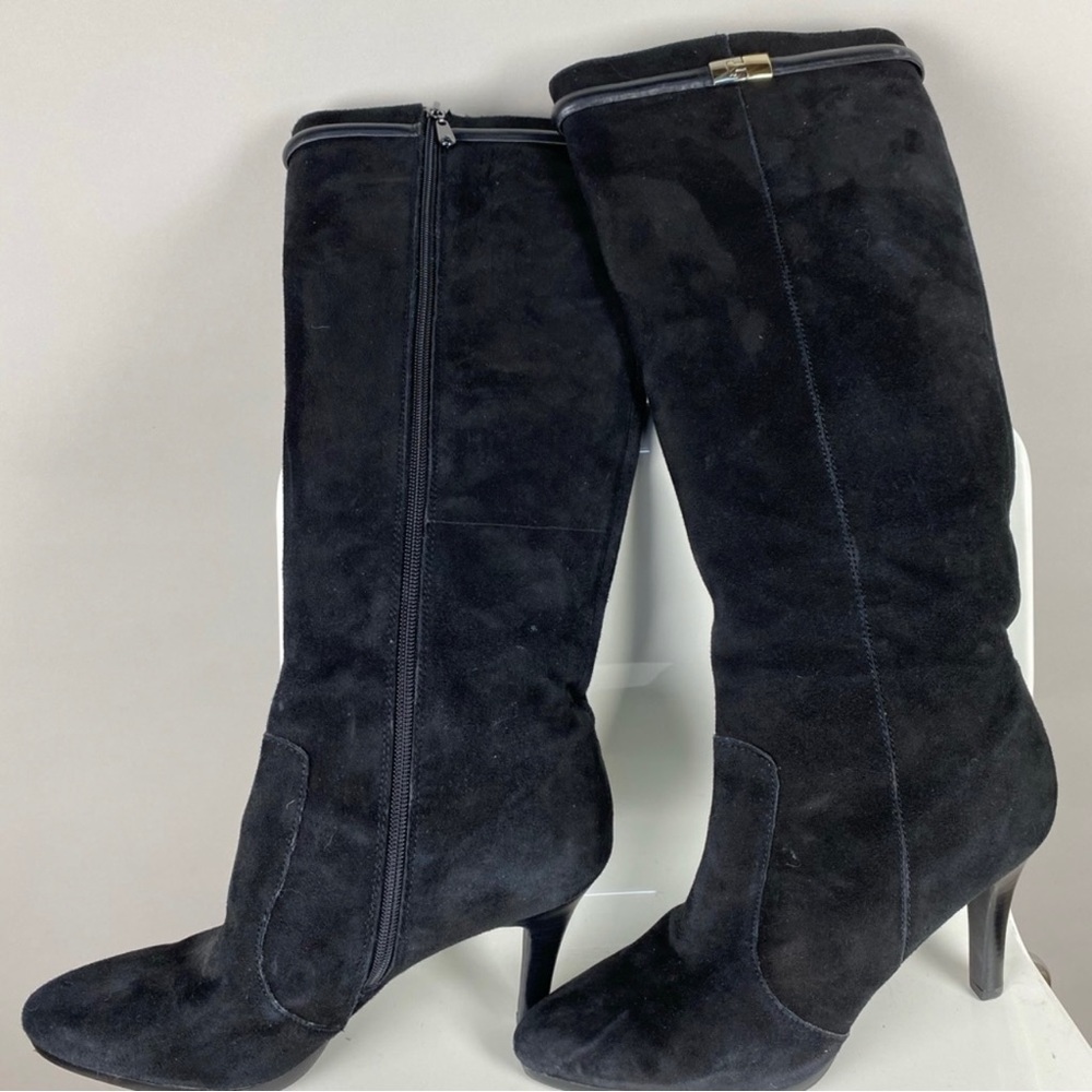 Tahari Galaxy Tall Suede Boots Sz 10. Tahari Sleek Tall Suede Boots Size…